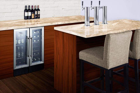 Summit Commercial 12" Wide Beverage Fridge SCR1225B Beverage Centers SCR1225B Wine Coolers Empire
