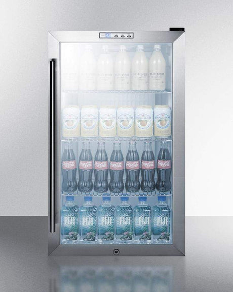 Summit Commercial 19" Wide Built-In Beverage Fridge SCR486LBI Beverage Centers SCR486LBI Wine Coolers Empire