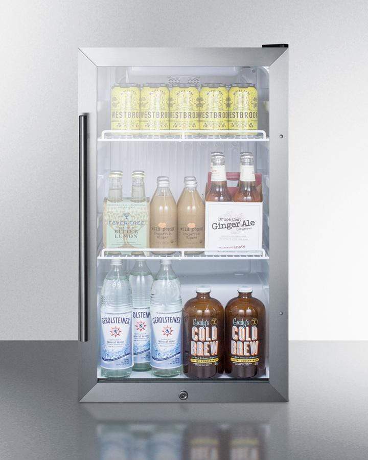 Summit Commercial 19" Wide Outdoor Beverage Fridge SCR489OS Beverage Centers SCR489OS Wine Coolers Empire