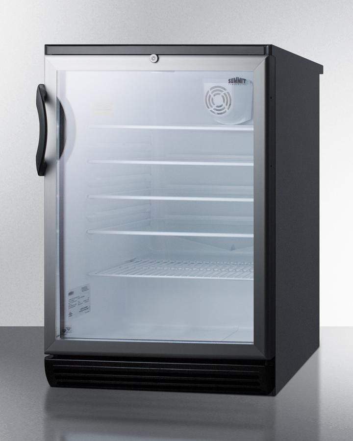 Summit Commercial 24" Auto Defrost Beverage Fridge SCR600BGL Beverage Centers SCR600BGL Wine Coolers Empire