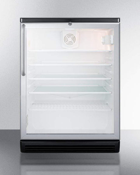 Summit Commercial 24" Built-In Auto Defrost Beverage Fridge SCR600BGLBITB Beverage Centers SCR600BGLBITB Wine Coolers Empire