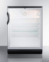 Summit Commercial 24" Built In Automatic Defrost Beverage Fridge SCR600BGLBI Beverage Centers SCR600BGLBI Wine Coolers Empire