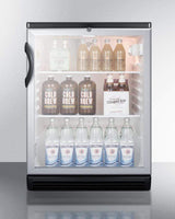 Summit Commercial 24" Built In Automatic Defrost Beverage Fridge SCR600BGLBI Beverage Centers SCR600BGLBI Wine Coolers Empire