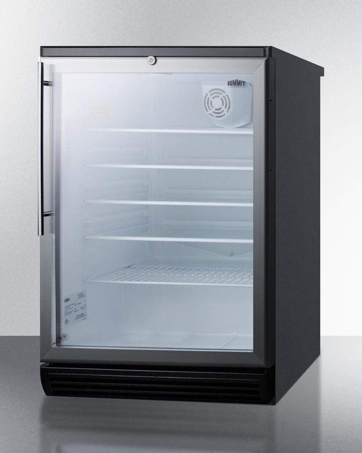 Summit Commercial 24" Built-In Automatic Defrost Beverage Fridge SCR600BGLBIHV Beverage Centers SCR600BGLBIHV Wine Coolers Empire