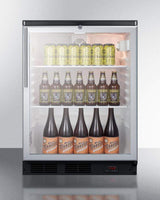 Summit Commercial 24" Built-In Automatic Defrost Craft Beer Pub Fridge SCR600BGLBIDTPUBHV Beverage Centers SCR600BGLBIDTPUBHV Wine Coolers Empire