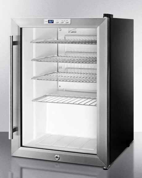 Summit Commercial Auto Defrost Compact Beverage Fridge SCR312L Beverage Centers SCR312L Wine Coolers Empire