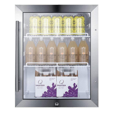 Summit Compact Commercial with Lock - Stainless Steel Door All Fridge SCR314L Beverage Centers SCR314L Wine Coolers Empire