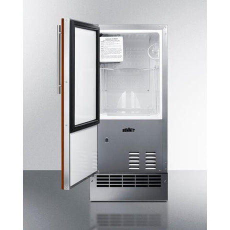 Summit Panel Ready Left Hinge Icemaker BIM26H34IFLHD Ice Makers BIM26H34IFLHD Wine Coolers Empire