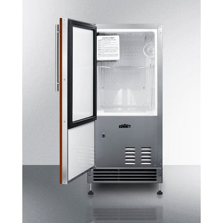Summit Panel Ready Left Hinge Icemaker BIM26H34IFLHD Ice Makers BIM26H34IFLHD Wine Coolers Empire
