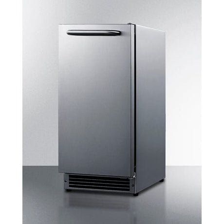 Summit Stainless Steel Drain Free Icemaker BIM26H34 Ice Makers BIM26H34 Wine Coolers Empire