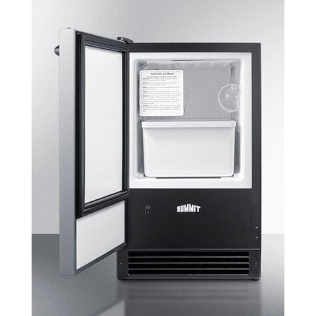 Summit Stainless Steel Left Hinge Icemaker BIM26H32LHD Ice Makers BIM26H32LHD Wine Coolers Empire