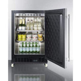 Summit Wide Built-In Mini Reach-In Beverage Center with Dolly SCR610BLSDRI Beverage Centers SCR610BLSDRI Wine Coolers Empire