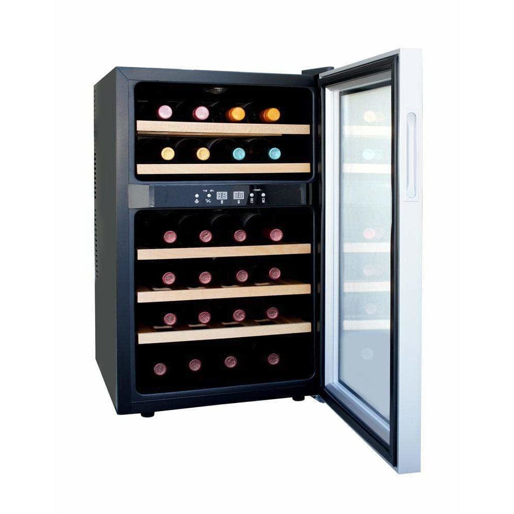 Sunpentown 24-bottle Dual-Zone Thermo-Electric Wine Fridge w/Wooden Shelves WC-2463W Wine Coolers WC-2463W Wine Coolers Empire