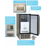 Sunpentown Under-Counter Ice Maker IM-600US Ice Makers IM-600US Wine Coolers Empire