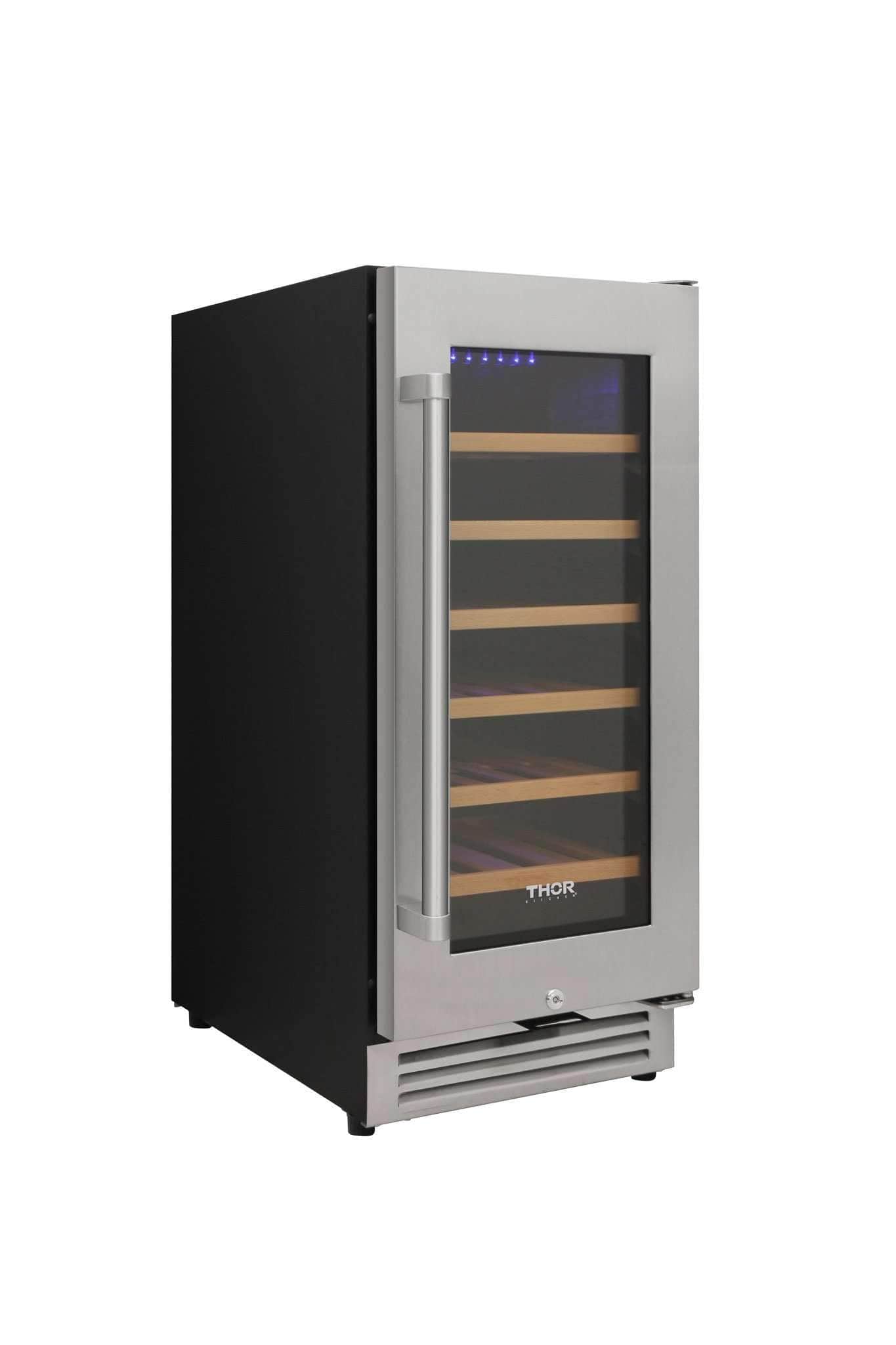 Thor Kitchen 15” Built-in Wine Cooler with 33-Bottle Capacity and Sabbath Mode (TWC1501) Wine Coolers Empire