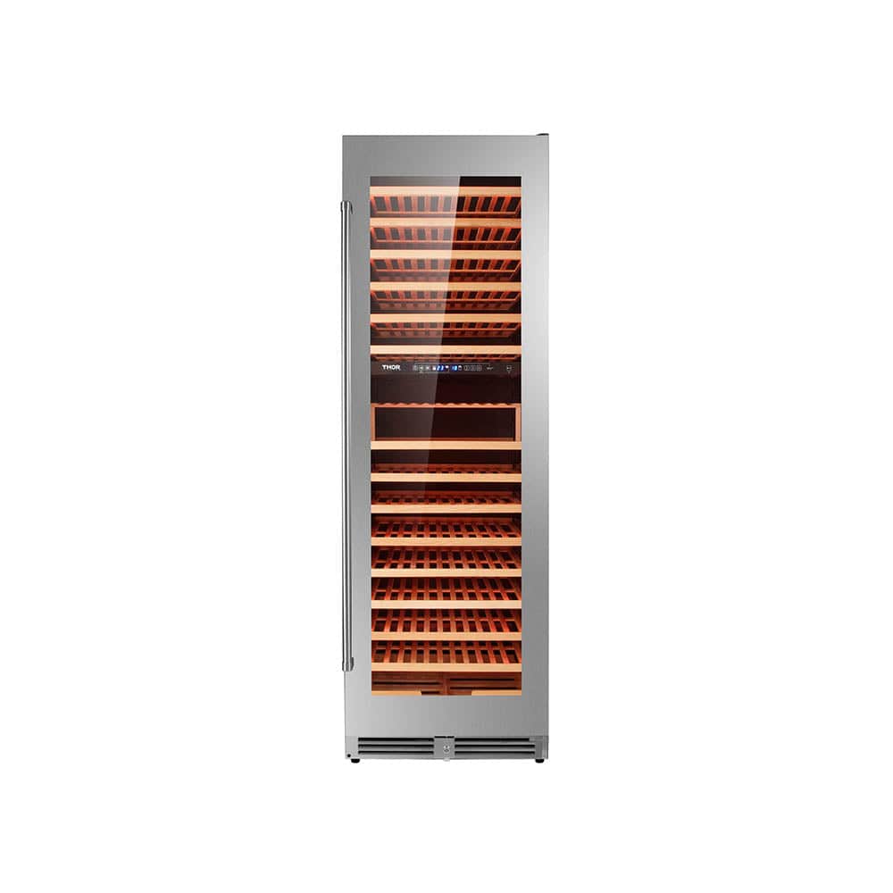 Thor Kitchen 24” Freestanding Wine Cooler with 162-Bottle Capacity and Dual Zone in Stainless Steel (TWC2403DI) Wine Coolers Empire