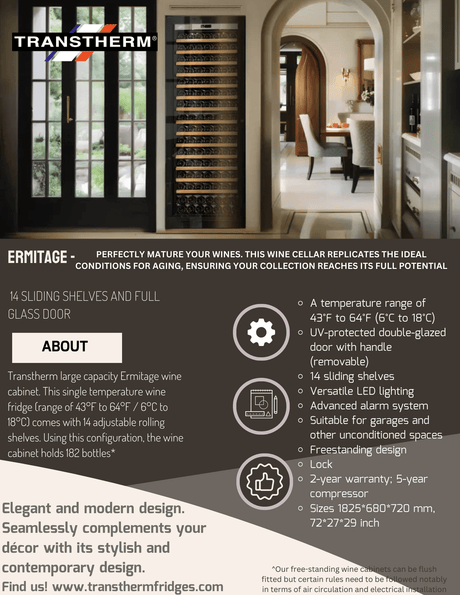 Transtherm Prestige Ermitage Wine Cooling Cabinet Wine Coolers Wine Coolers Empire