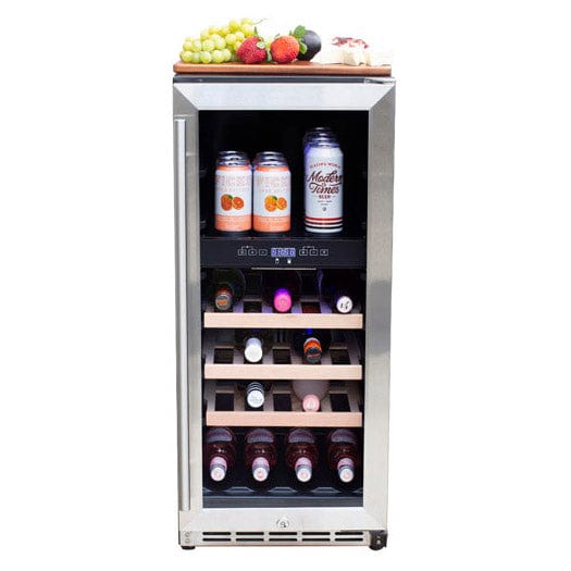 True Flame 15" Outdoor Rated Dual Zone Wine Cooler TF-RFR-15WD Wine Coolers TF-RFR-15WD Wine Coolers Empire