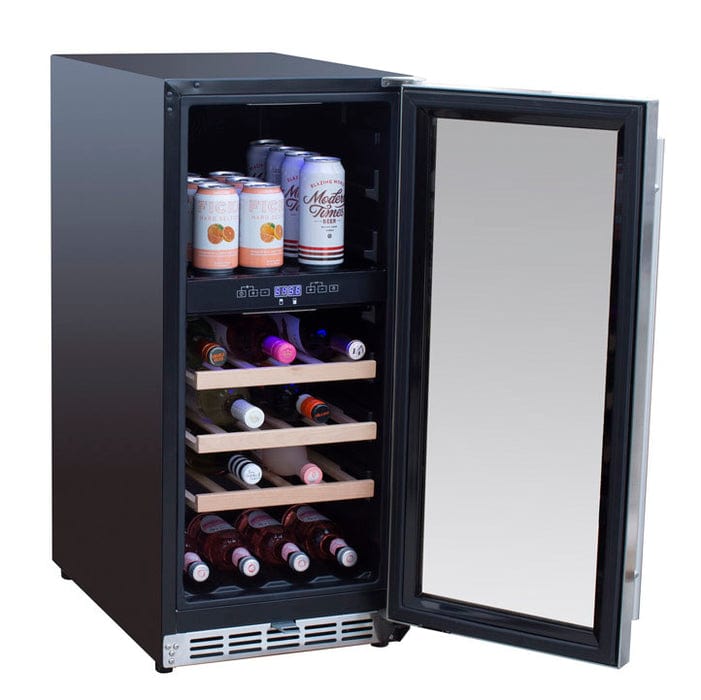 True Flame 15" Outdoor Rated Dual Zone Wine Cooler TF-RFR-15WD Wine Coolers TF-RFR-15WD Wine Coolers Empire