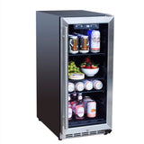 True Flame 15" Outdoor Rated Fridge TF-RFR-15 Refrigerators Wine Coolers Empire