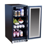 True Flame 15" Outdoor Rated Fridge TF-RFR-15 Refrigerators Wine Coolers Empire