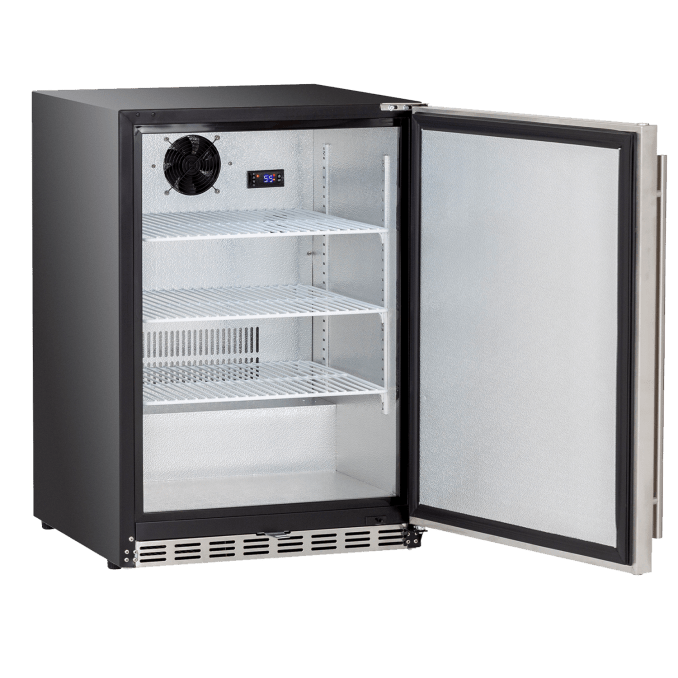 True Flame 24" 5.3C Outdoor Rated Fridge TF-RFR-24S Refrigerators Wine Coolers Empire