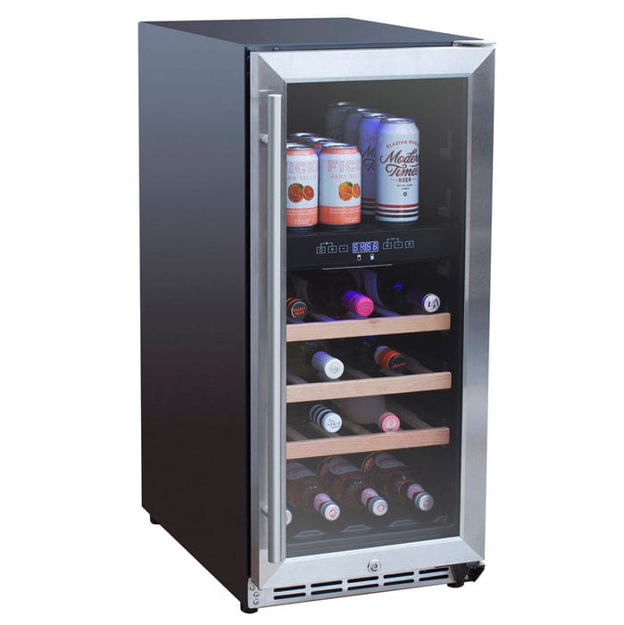 TrueFlame 15" Outdoor Rated Dual Zone Wine Cooler TF-RFR-15WD Wine Coolers Empire