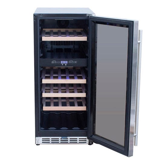 TrueFlame 15" Outdoor Rated Dual Zone Wine Cooler TF-RFR-15WD Wine Coolers Empire