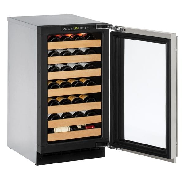 U-Line 2218WC 18" Wine Refrigerator Reversible Hinge Integrated/Stainless Frame Wine Coolers Wine Coolers Empire