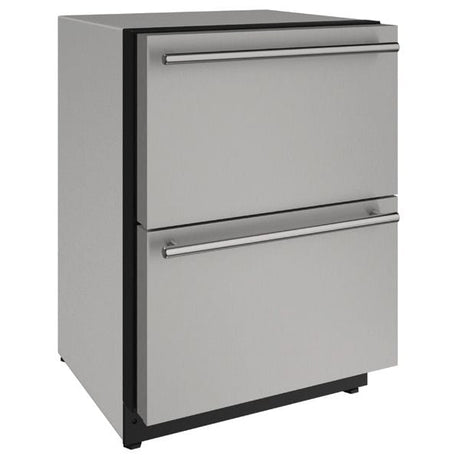 U-Line 2224DWR 24" Refrigerator Drawers Integrated/Stainless Solid 115v Refrigerators U-2224DWRS-00A Wine Coolers Empire