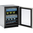 U-Line 24" Stainless Frame Left with Lock Beverage Center U-2224BEVS-15B Beverage Centers U-2224BEVS-15B Wine Coolers Empire