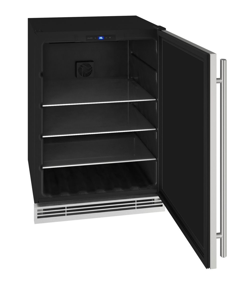 U-Line 24" Stainless Solid Door Beverage Center UHBV024-SS01A Beverage Centers UHBV024-SS01A Wine Coolers Empire