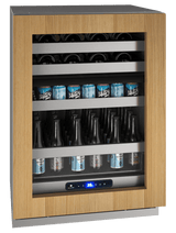 U-Line HBD524 24" Dual-Zone Beverage Center Reversible Hinge Integrated Frame Beverage Centers UHBD524-IG01A Wine Coolers Empire