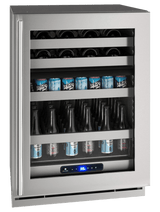 U-Line HBD524 24" Dual-Zone Beverage Center Reversible Hinge Integrated Frame Beverage Centers UHBD524-SG41A Wine Coolers Empire