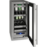 U-Line HBV515 15" Beverage Center Reversible Hinge Integrated Frame Beverage Centers UHBV515-SG01A Wine Coolers Empire