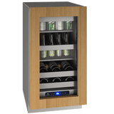 U-Line HBV518 18" Beverage Center Reversible Hinge Integrated Frame Beverage Centers UHBV518-IG01A Wine Coolers Empire