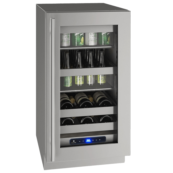 U-Line HBV518 18" Beverage Center Reversible Hinge Integrated Frame Beverage Centers UHBV518-SG01A Wine Coolers Empire