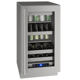 U-Line HBV518 18" Beverage Center Reversible Hinge Integrated Frame Beverage Centers UHBV518-SG01A Wine Coolers Empire