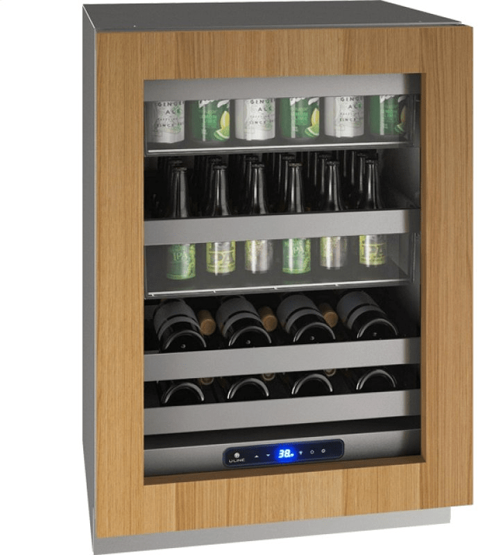 U-Line HBV524 24" Beverage Center Reversible Hinge Integrated Frame Beverage Centers UHBV524-IG01A Wine Coolers Empire