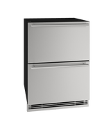 U-Line HDR124 24" Refrigerator Drawers Integrated/Stainless Solid 115v Refrigerators UHDR124-SS61A Wine Coolers Empire