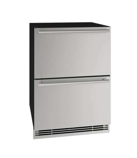 U-Line HDR124 24" Refrigerator Drawers Integrated/Stainless Solid 115v Refrigerators UHDR124-SS61A Wine Coolers Empire