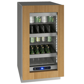 U-Line HRE518 18" Refrigerator Reversible Hinge Integrated/Stainless Refrigerators UHRE518-IG01A Wine Coolers Empire