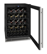 U-Line HWC024 24" Wine Refrigerator Reversible Hinge Stainless Frame Wine Coolers UHWC024-SG01A Wine Coolers Empire