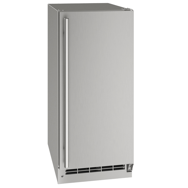 U-Line OCR115 15" Outdoor Crescent Ice Maker Reversible Hinge Stainless Solid Ice Makers UOCR115-SS01B Wine Coolers Empire