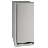 U-Line OCR115 15" Outdoor Crescent Ice Maker Reversible Hinge Stainless Solid Ice Makers UOCR115-SS01B Wine Coolers Empire