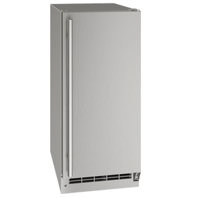 U-Line OCR115 15" Outdoor Crescent Ice Maker Reversible Hinge Stainless Solid Ice Makers UOCR115-SS01B Wine Coolers Empire