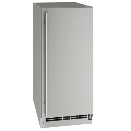 U-Line OCR115 15" Outdoor Crescent Ice Maker Reversible Hinge Stainless Solid Ice Makers UOCR115-SS01B Wine Coolers Empire