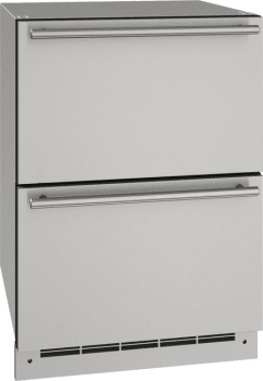 U-Line ODR124 24" Outdoor Refrigerator Drawers Stainless Solid Refrigerators UODR124-SS61A Wine Coolers Empire