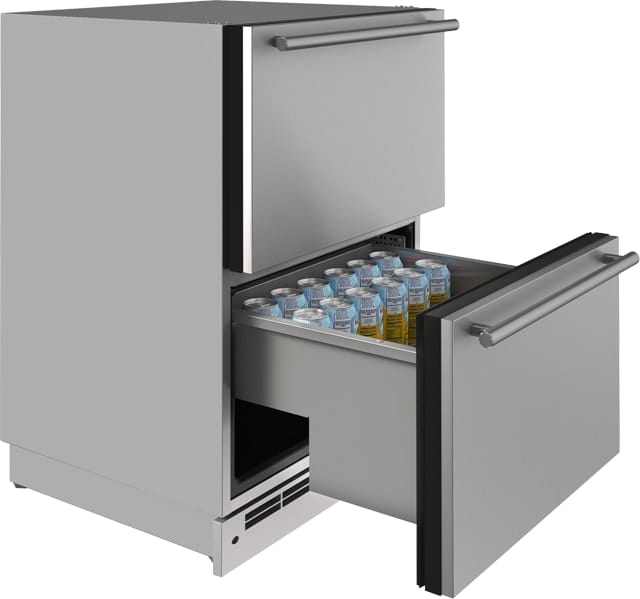 U-Line ODR124 24" Outdoor Refrigerator Drawers Stainless Solid Refrigerators UODR124-SS61A Wine Coolers Empire