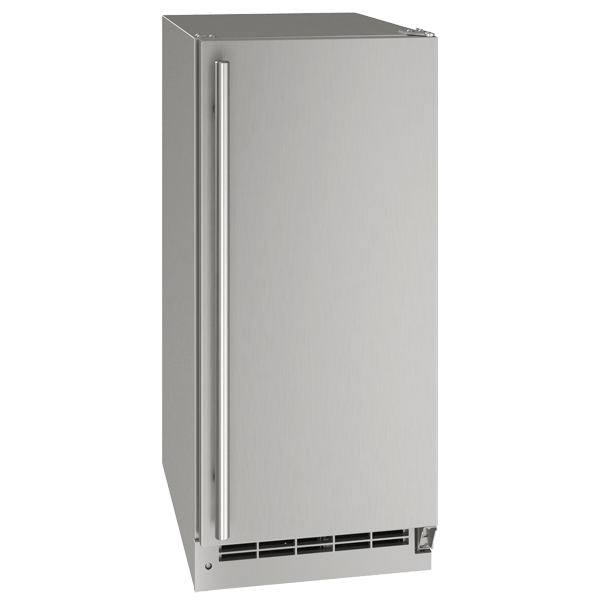 U-Line ONB115 / ONP115 15" Outdoor Nugget Ice Machine Reversible Hinge Stainless Solid Ice Makers UONB115-SS01B Wine Coolers Empire